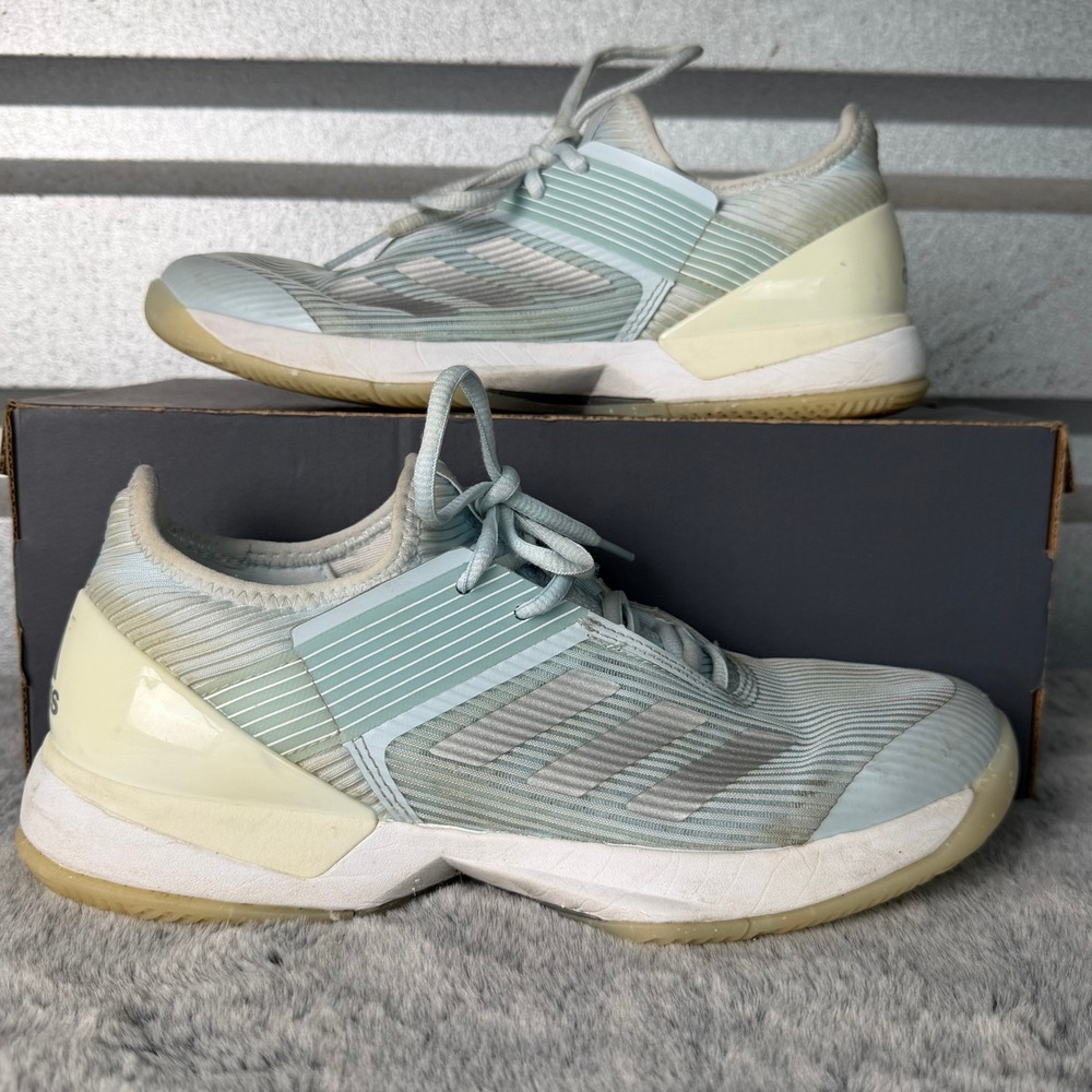 Adidas Stabil Next Gen Womens 8 Sky Tint White Indoor Court Shoes FU8149